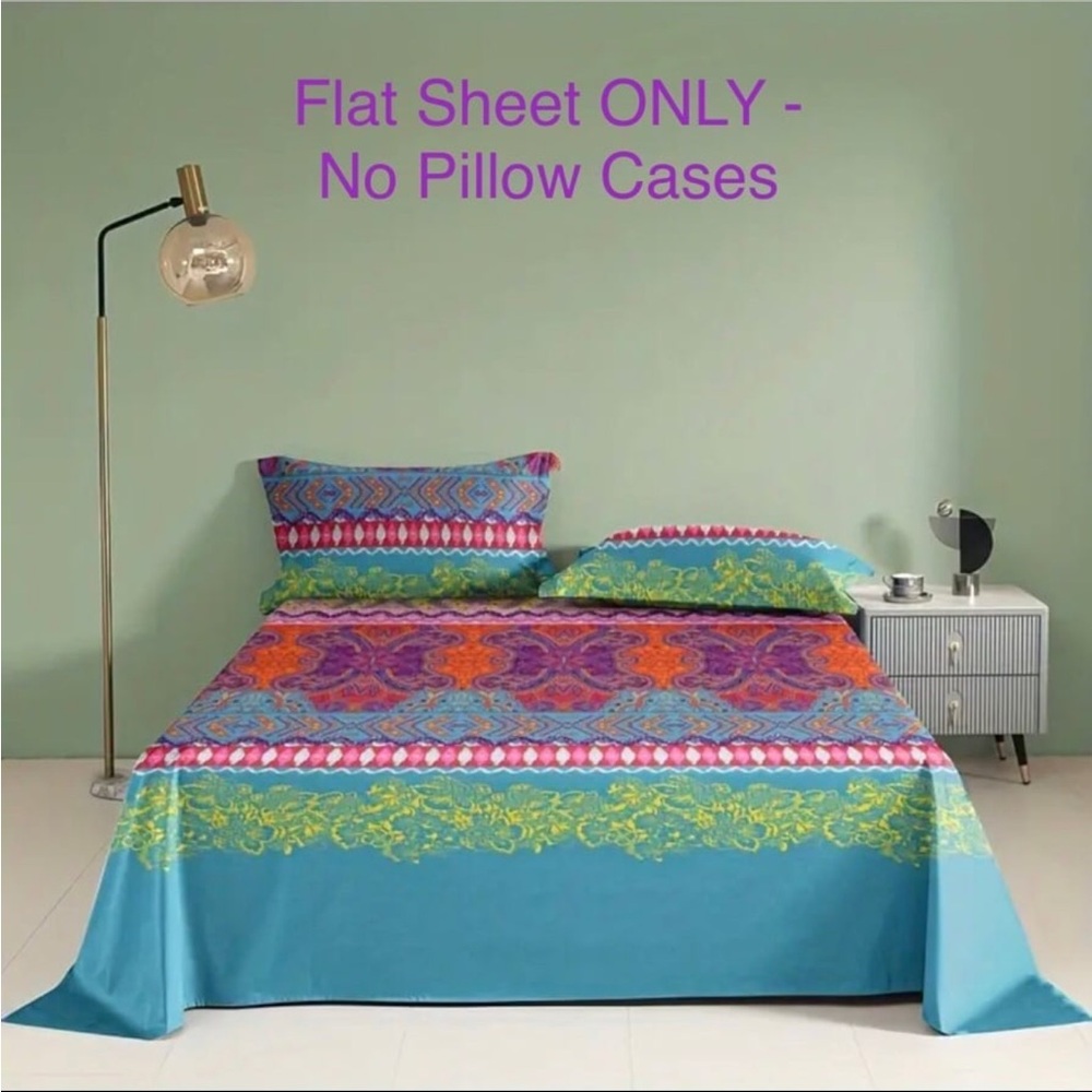 Bohemian Twin Size Flat Sheet (No Pillow Cases)